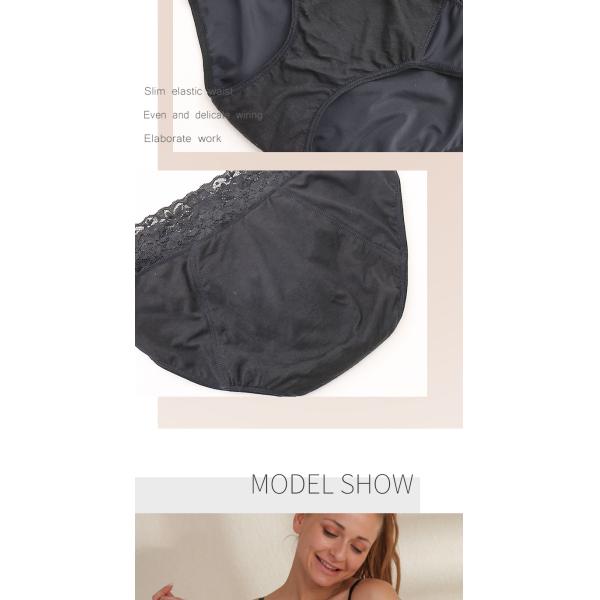 Solid Bikini Leak Proof Period Underwear Absorptivity 4 Layers Women'S Panties