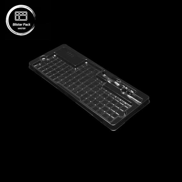 Caixa de embalagem de teclado PET personalizada, cobertura de plástico protetora para proteção contra poeira