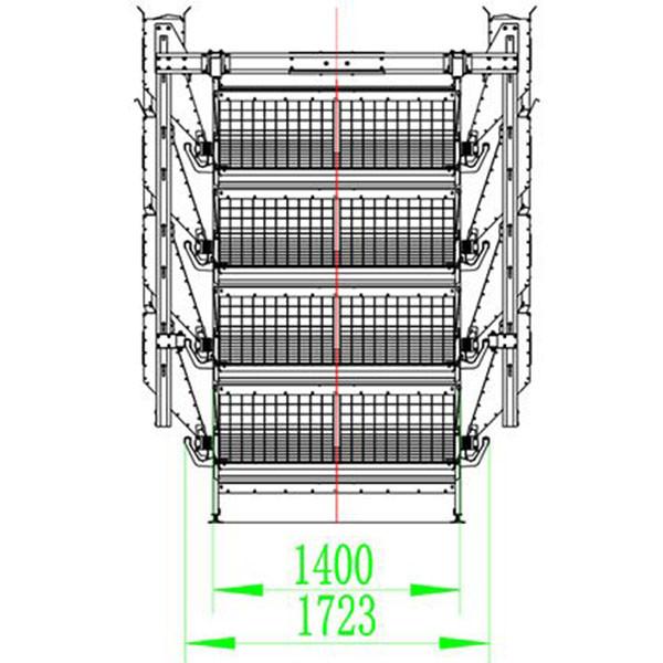 Durable H Frame Automatic Chicken Broiler Cage Electric Cages with Q235A Steel