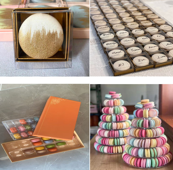 OEM 一粒プラスチックタワー マカロントレイ マカロンディスプレイラック 供給