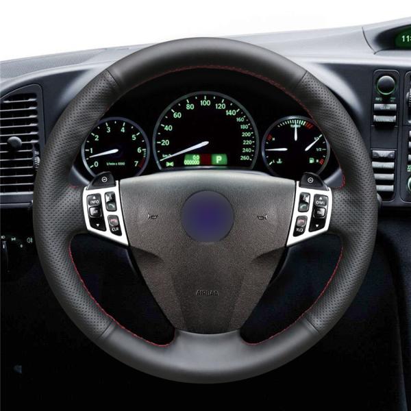 Car Accessories Hand Stitched Artificial Leather Steering Wheel Cover for Saab 9-3 2003 2004 2005 2006 2007 2008 2009 2010 2011