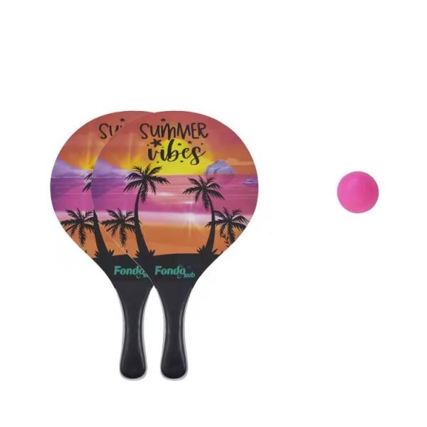 Juguete de pelota de paleta de madera - Juguete al aire libre en interiores: juego divertido y clásico de paleta para niños y niñas