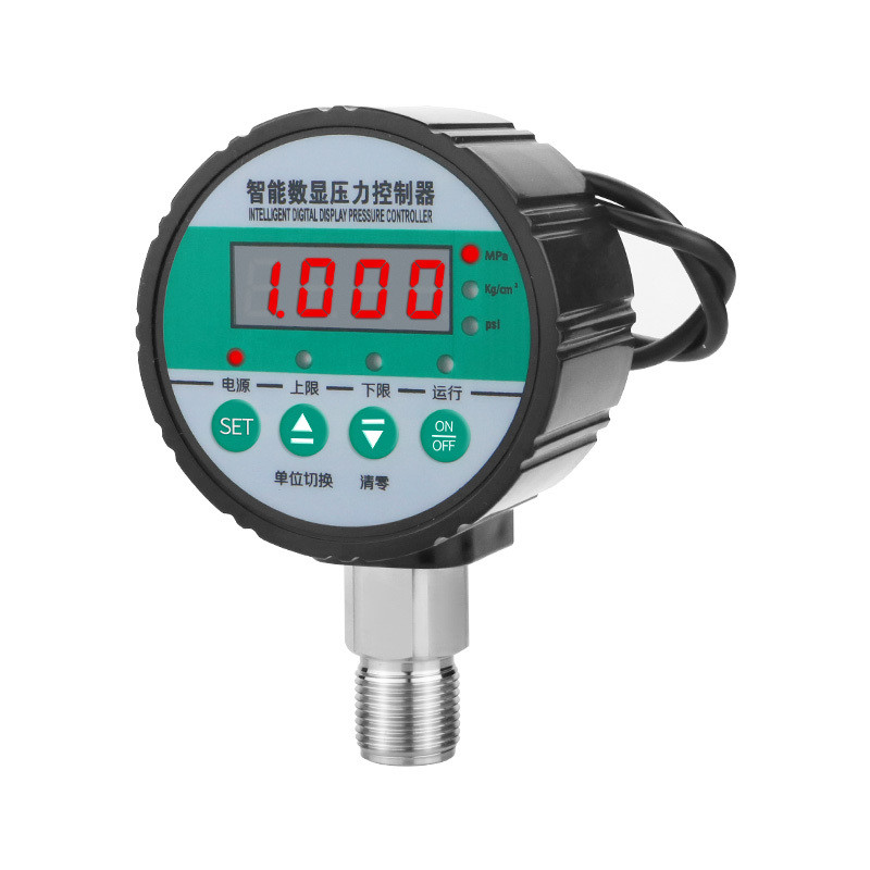 80mm High Precision 0.5%FS DC220V Intelligent Digital Electric Contact Pressure Gauge