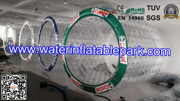 Custom Logo  Inflatable Roller Ball  0.8mm TPU 2.7m x 2mD For Pool