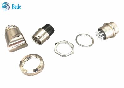 Pinos da tomada G×16 9 do conector da aviação masculinos e grupos fêmeas L tipo tomada chapeada de prata