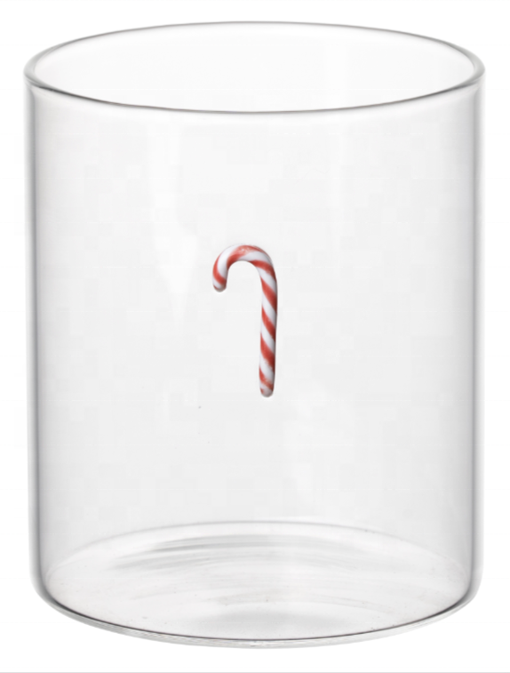 Christmas Gift Cute Borosilicate Glass Mug Round Shape Drinking Glass Cup Multifunctional