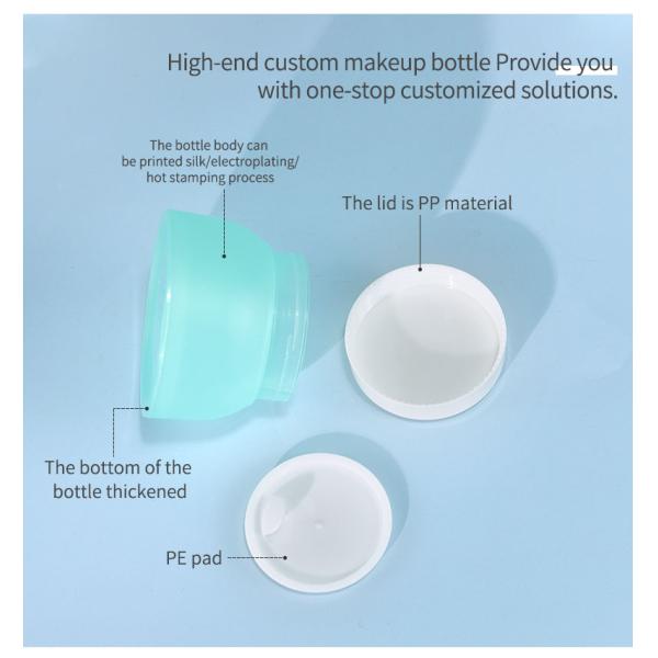 Material de PP 2024 Jarrón de crema facial de colores 5G/10G/20G/30G/50G Botella de crema cosmética para cuidado de la piel personalizado