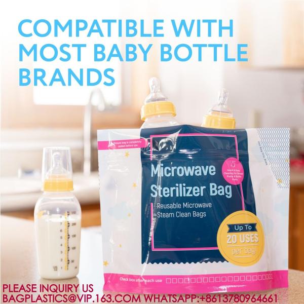 MICROWAVE STERILIZER BAG Recyclable Travel Baby Bottle Cleaner Microwave Sterilizer Bag