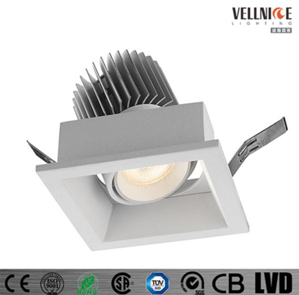 21W Adjustable LED Square Grille Mini Downlights 3000K 180mA IP20 Indoor Lamp