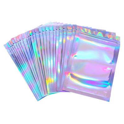4x6 Inch Flat Resealable Holographic Ziplock Bags Mylar Pouch for Candy, Weed, Flower, Tea, Food, Accessories Packaging