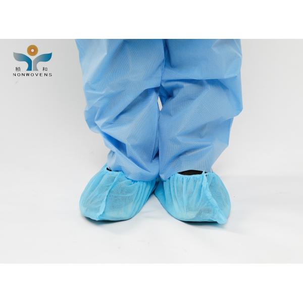 35gsm 16X40cm Blue anti-skid Shoe Covers Disposable Hospital Using