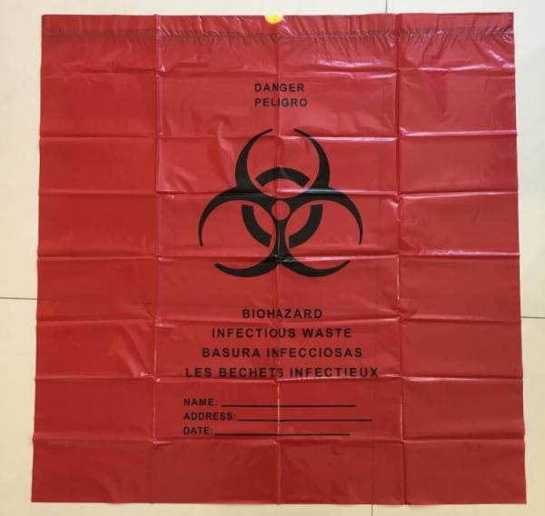disposable bag soiled linen liners plastic garbage bag, High density trash liner on roll 33 gallon plastic soiled linen