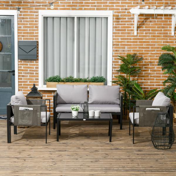Outdoor Furniture Lounge Set AJUNION Aluminum Patio Furniture Set Specific Garden Set