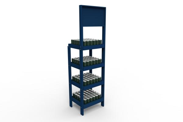 Bois de pin 5 couches de cocktail de présentoir de support d'affichage avec des roues pour le magasin de vin