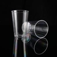 16OZ Capacité Ronde PS Gobelets en plastique Matériau dur avec logo personnalisé Dans les cafés