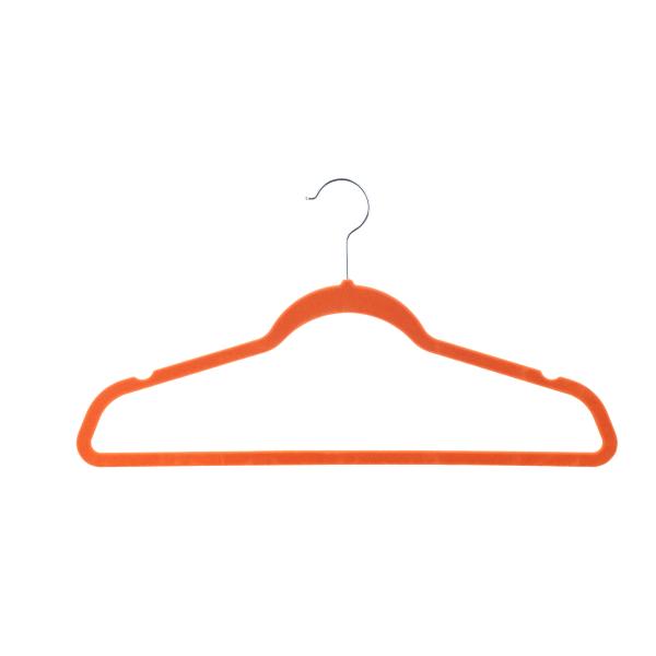 Ultra Thin Slim Velvet Hangers ABS Flock Notched Shoulders
