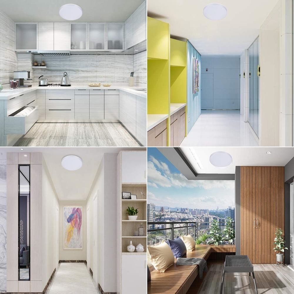 15W LED Ceiling Light with Microwave Motion Sensor Easy to Install and Touch Control