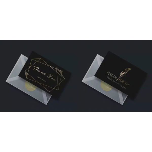 C6 B6 Luxury Black Business Invitation Gift Card Envelopes Design For Company Anniversary