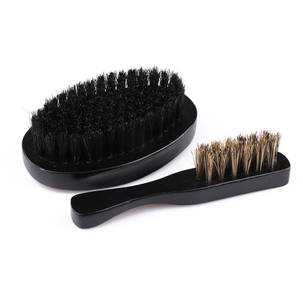 Beach Wood 360 Wave Beard Brush And Comb Kit Anti Static Customized Grooming Needs