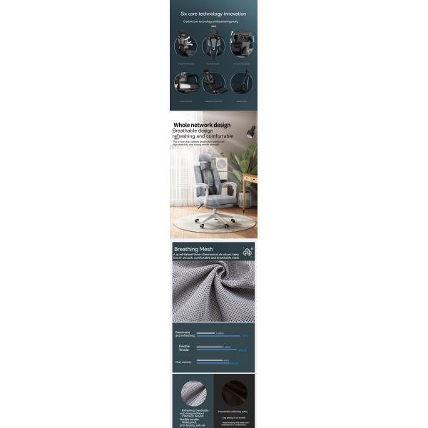 High Back Mesh Rolling Swivel Reclining PC Chair Metal Gaming Chair for Home Office