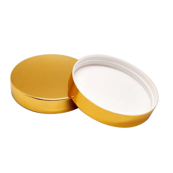 89mm UV Golden Color Plastic Screw Cap For Plastic PET Jar