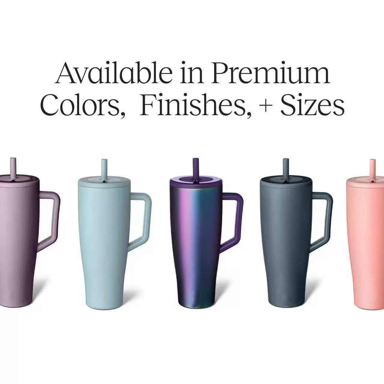 Cross-border Ice Cup 304 Stainless Steel Insulated Flask With Straw Outdoor Large-capacity Handle Car Tumbler