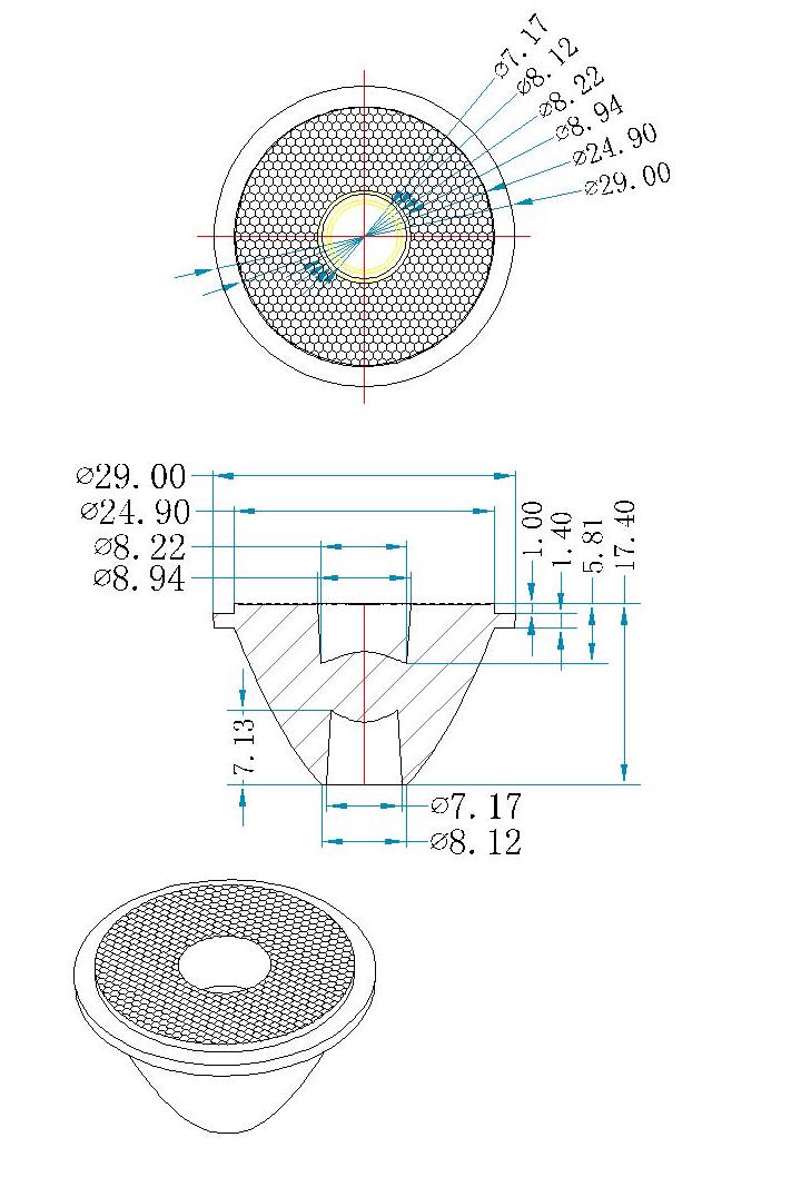 29mm SMD5050 PMMA поверхность шарика объектива СИД 40 градусов с держателем
