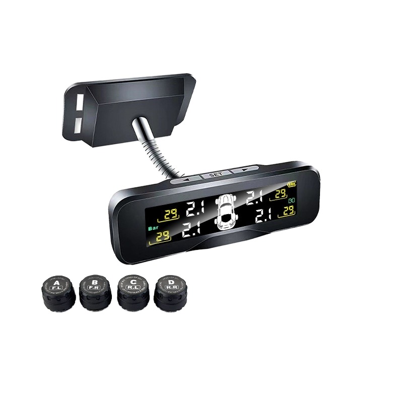JYS TPMS S9 New Condition Car TPMS Tire Pressure Monitor with External Wireless Solar Sensor 1-Year Warranty Universal Fitment