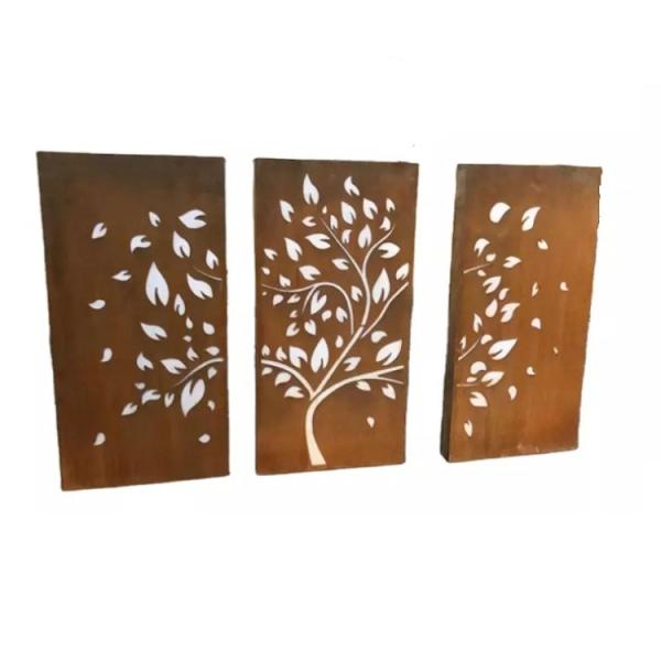 Customized Corten Steel Fencing Panels Weatherproof Corten Panel Fence