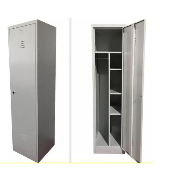 Household Locking Simple Design Bedroom 1 Single Door Steel Locker Wardrobe Design