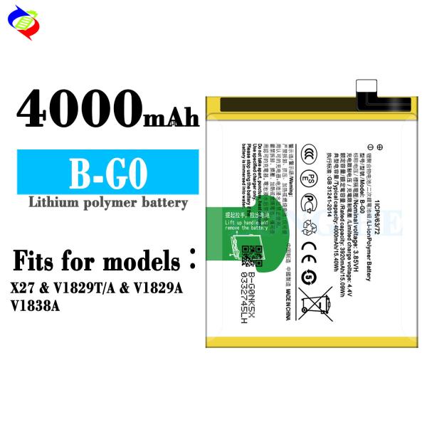 4000mAh 3.85V Black Lithium-ion Battery Replacement B-G0 for Vivo X27 Top Performance