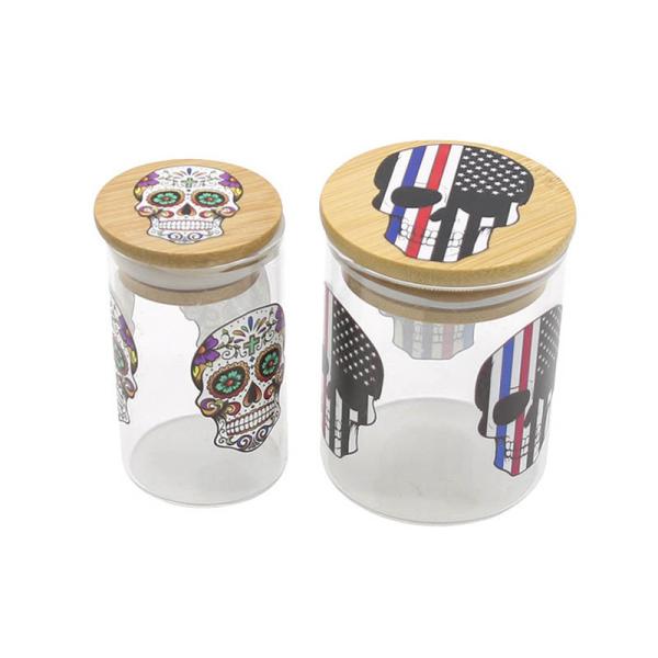 Kitchen Weed Glass Jar Glass Storage Bottles Transparent Western Style