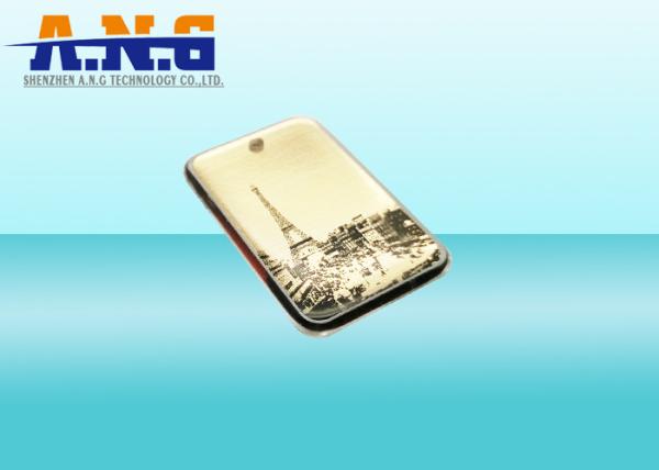 Proximity Resin Coated Key Epoxy Card , Crystal Epoxy ID Tag Read / Write