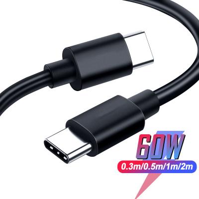 TPE 480Mbps PD 20V 60W 3A Quick Charge USB C To USB C Cable