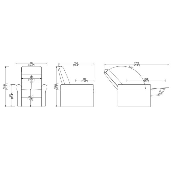 BS5852 Power Lift Chair Recliners Extended Footrest For Tall Elderly People