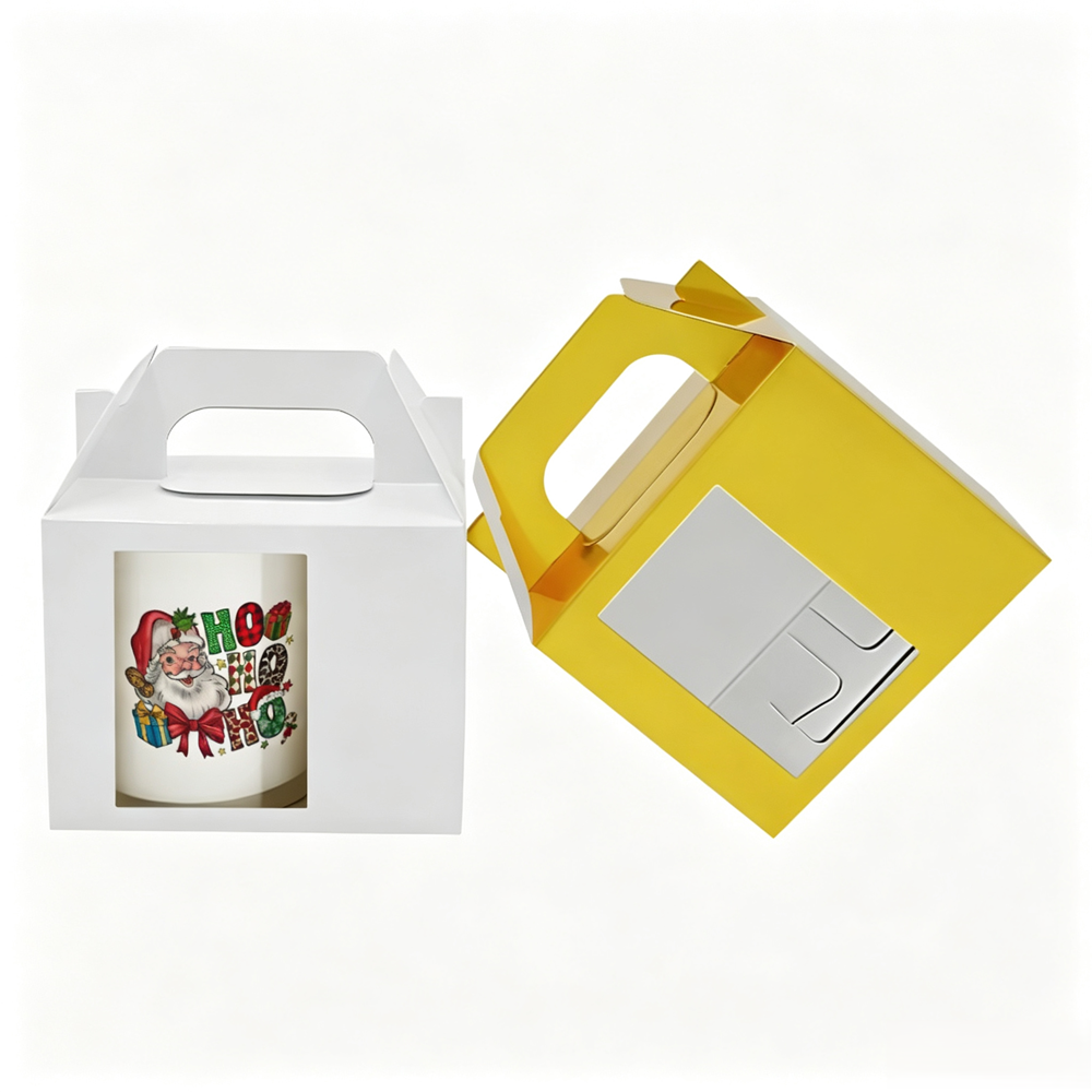 Sublimation Cardboard 11oz Mug Gift Box Custom Packaging Boxes With Window White