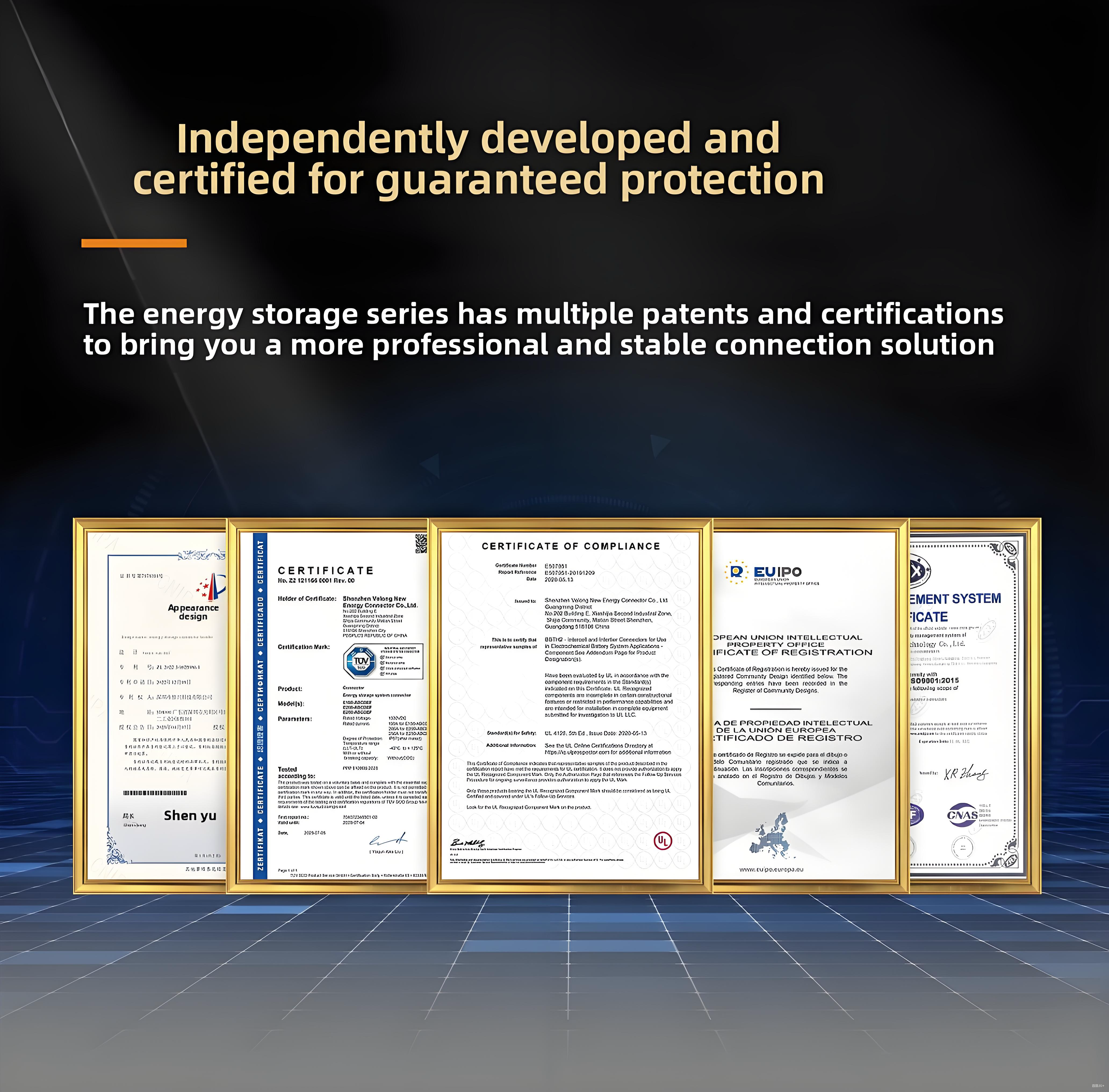 PG50A-OR-IP67 Fixed (Non-Rotatable) Energy Storage Connector - Orange Positive, Stud Mount