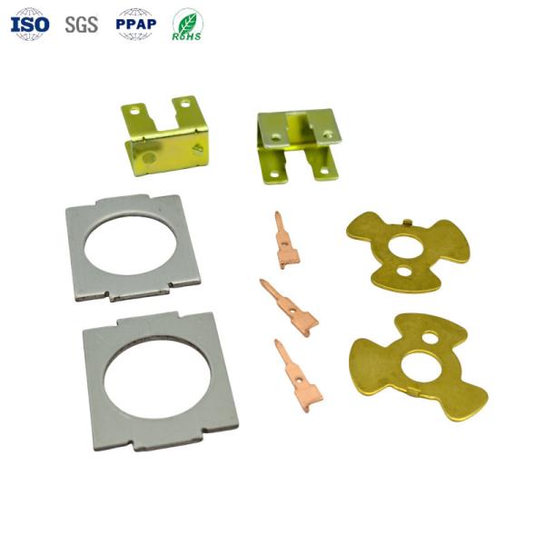 High Precision Custom Yellow Zinc-Plated Brass Stamping for Automotive Components CAD/Dwg and Electroplating