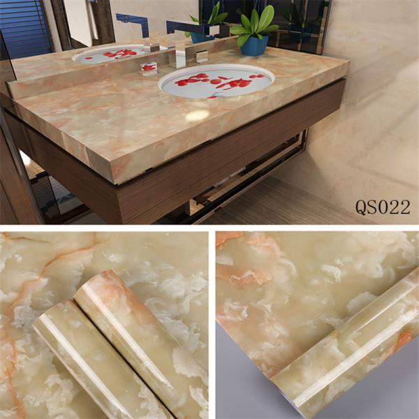 Waterproof Peel Stick Marble High Glossy Wallpaper for Household Refurbishment