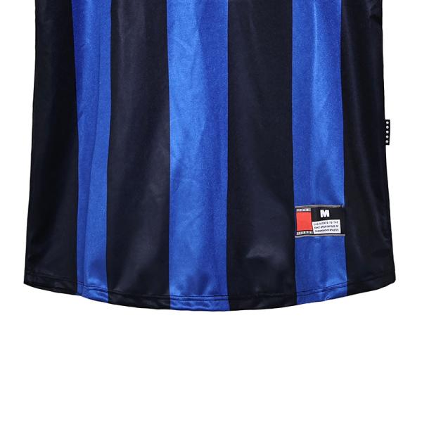 Inter Milan 1999 Retro Home Football Jersey Classic Blue and Black Stripes