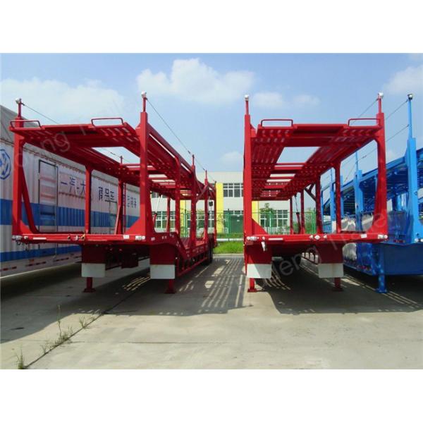 12 Car Carrier Semi Trailer , Skeletal Type 2 / 3 Axles Vehicle Transport Trailer