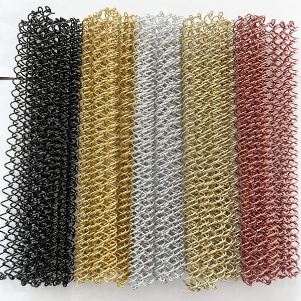 Aluminum Cascade Chain Decorative Golden Metal Steel Wire Mesh Ceiling Decor Metal Coil Curtain Fabric For Screen Room Dividers