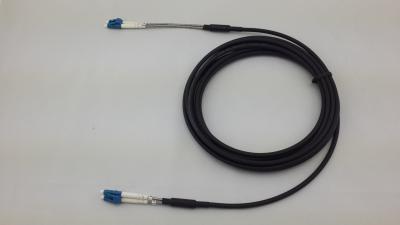 Black DLC-DLC Fiber Optic Patch Cord Low Insertion Loss With 2 Core
