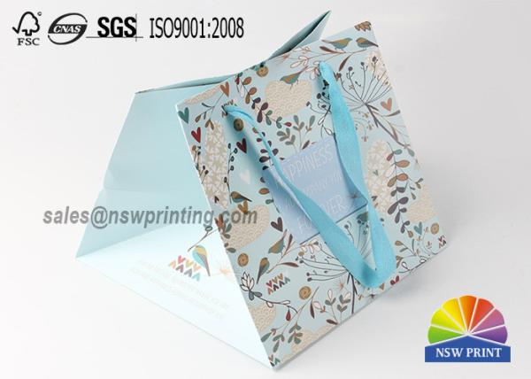 O presente do papel de impressão de Cmky do boutique ensaca sacos de portador de papel quadrados feitos sob encomenda do partido
