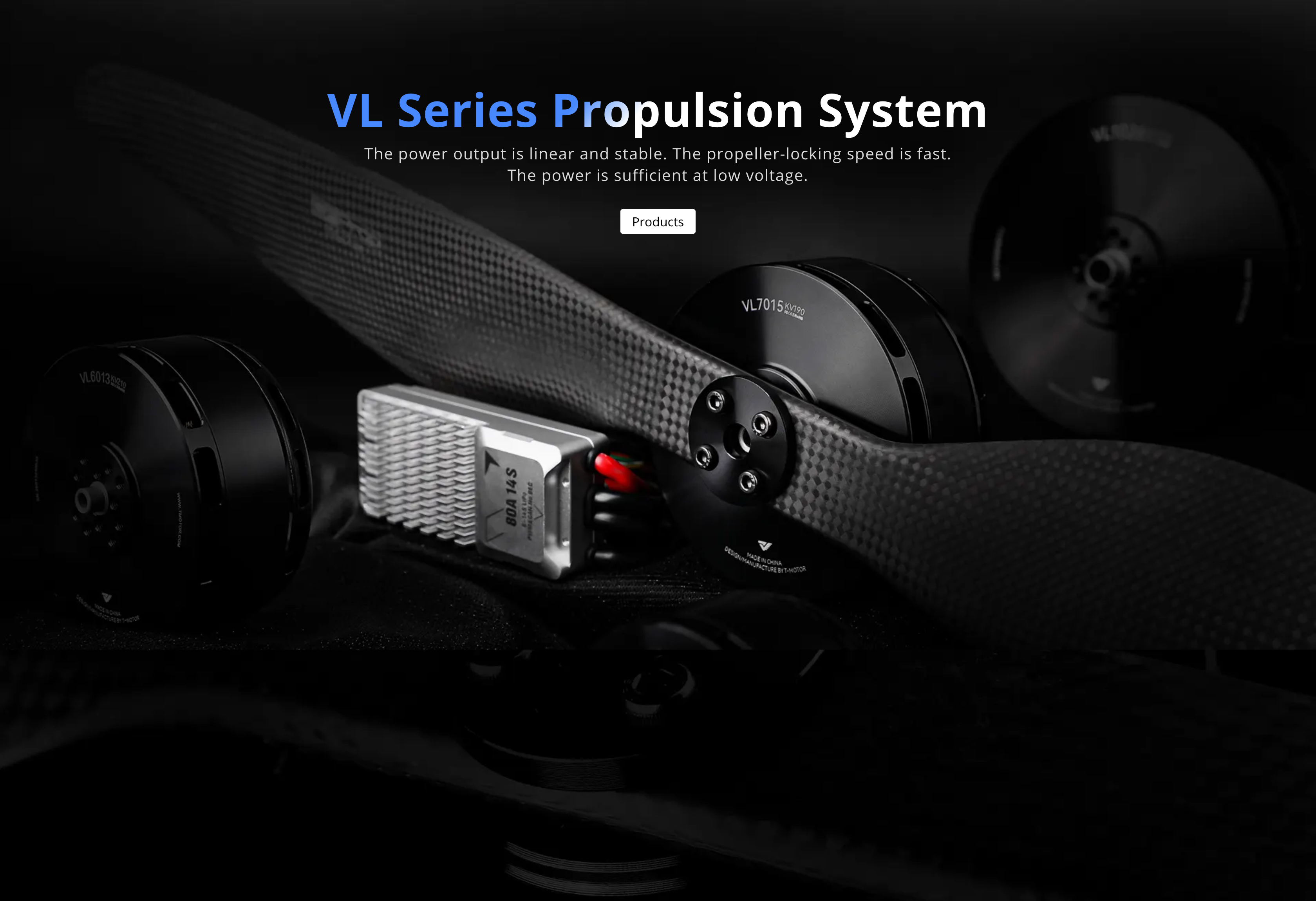 Vl1028 T-Motor Custom 3200w Brushless Industrial Drone For Vtol Fixed-Wing Uav Bldc Rc Parts