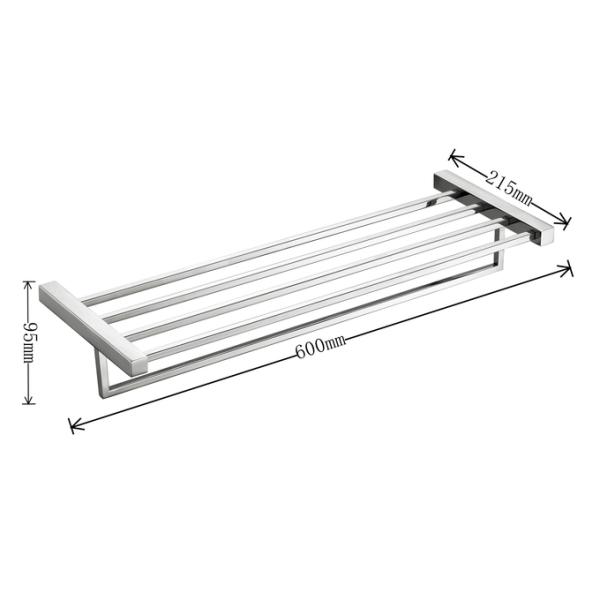 Полка стены Bathroom 23,6 дюймов с ржавчиной нержавеющей стали Адвокатуры полотенца SUS304 устойчивой