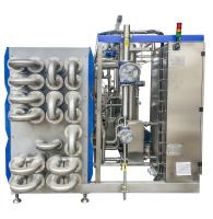 SUS304/316 Esterilizador UHT para linha de processamento líquido de leite/iogurte/ovo Máquina de esterilização UHT com esterilizador tubular PLC
