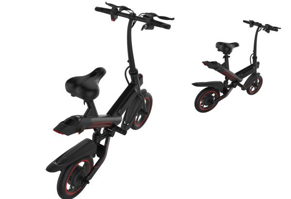 Female Small Folding Electric Bike , Portable Electric Bicycle Ergonomics Design