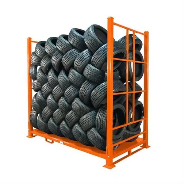 Horizontal Stackable Foldable Steel Racks For Customization Of Passenger And SUV Tires