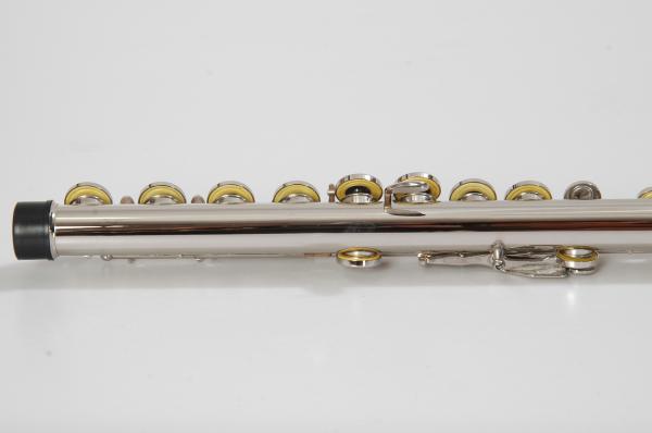 flute 16 open holes C key G key off set silver plated Sterling silver is the most common type of flute material